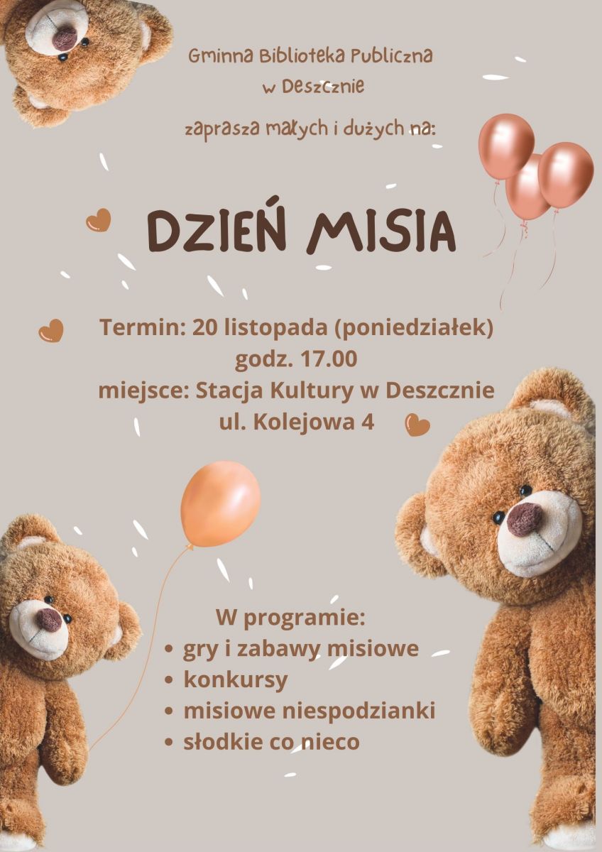 dzień misia plakat