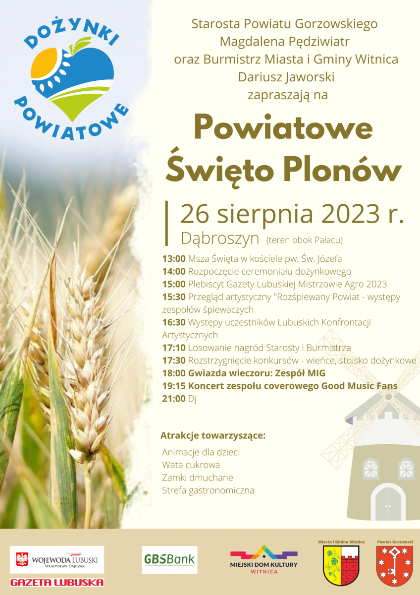 plakat powiatwe święto plonów