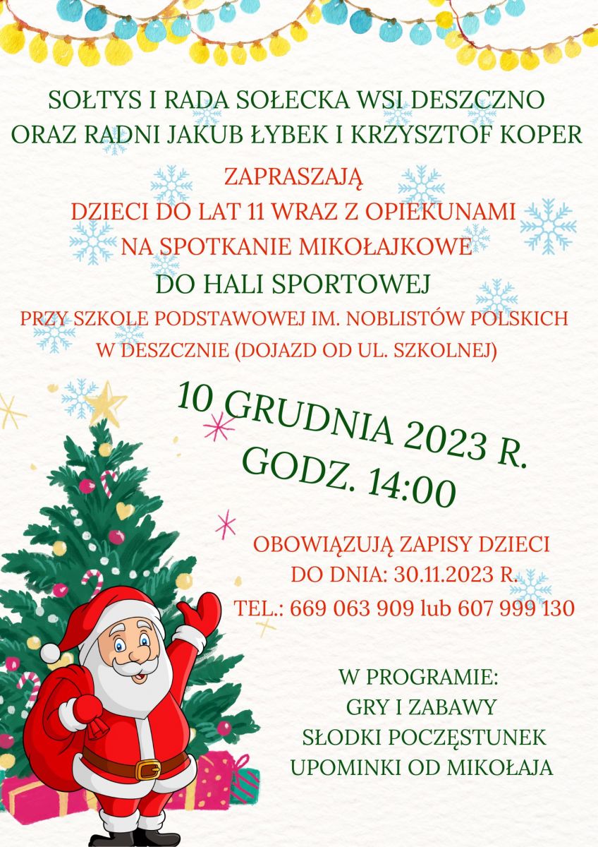 mikołajki w sołectwie deszczno