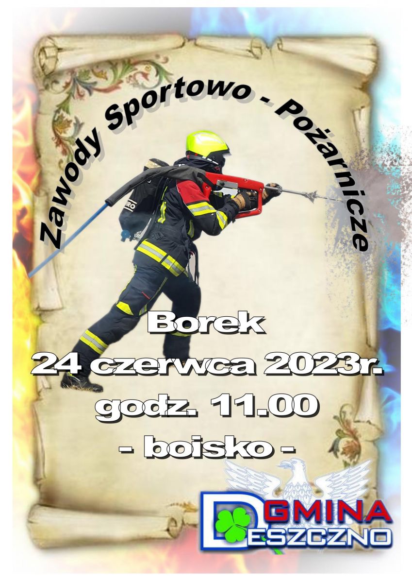 plakat zawody sportowo pożarnicze