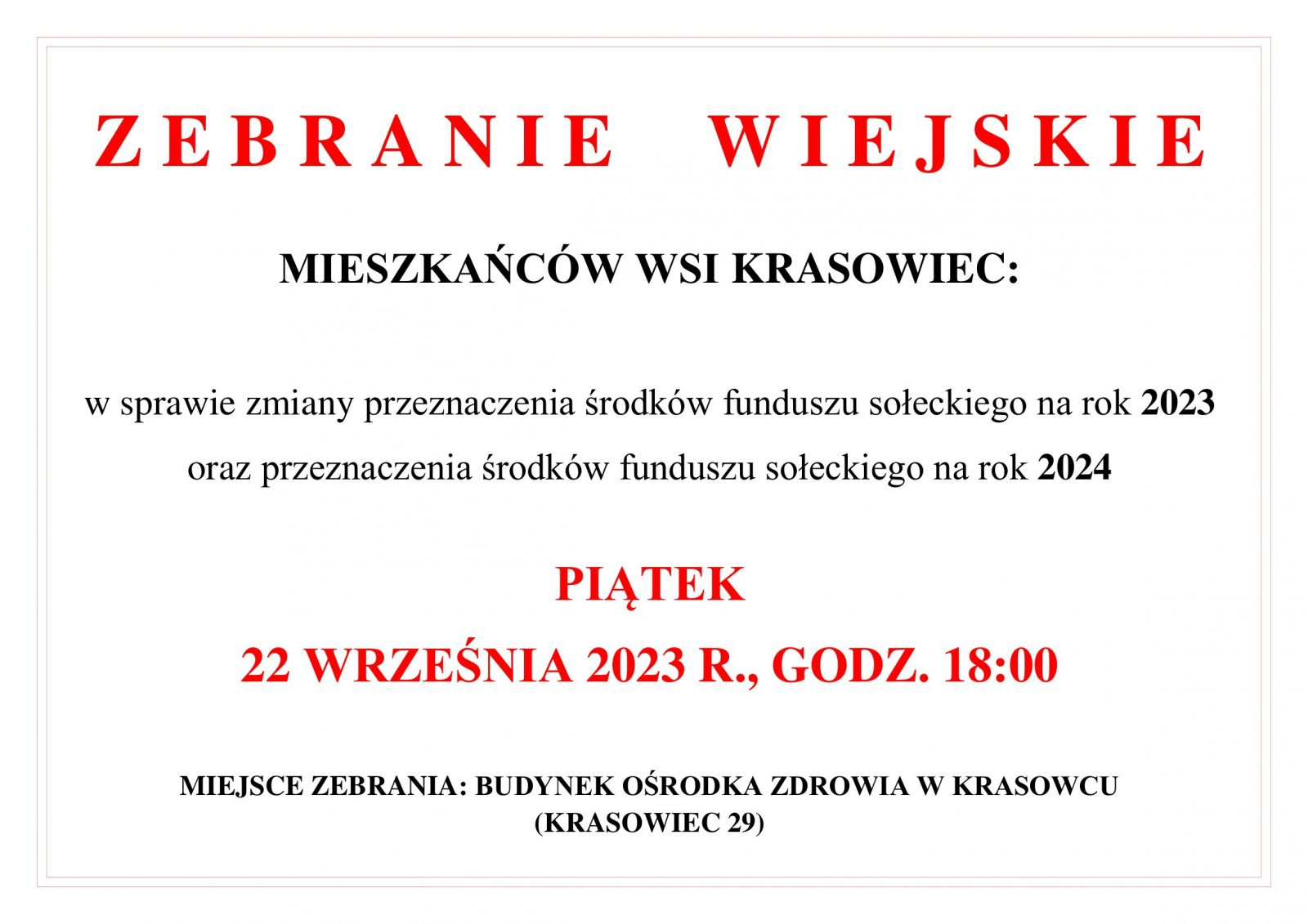 Zebranie krasowiec