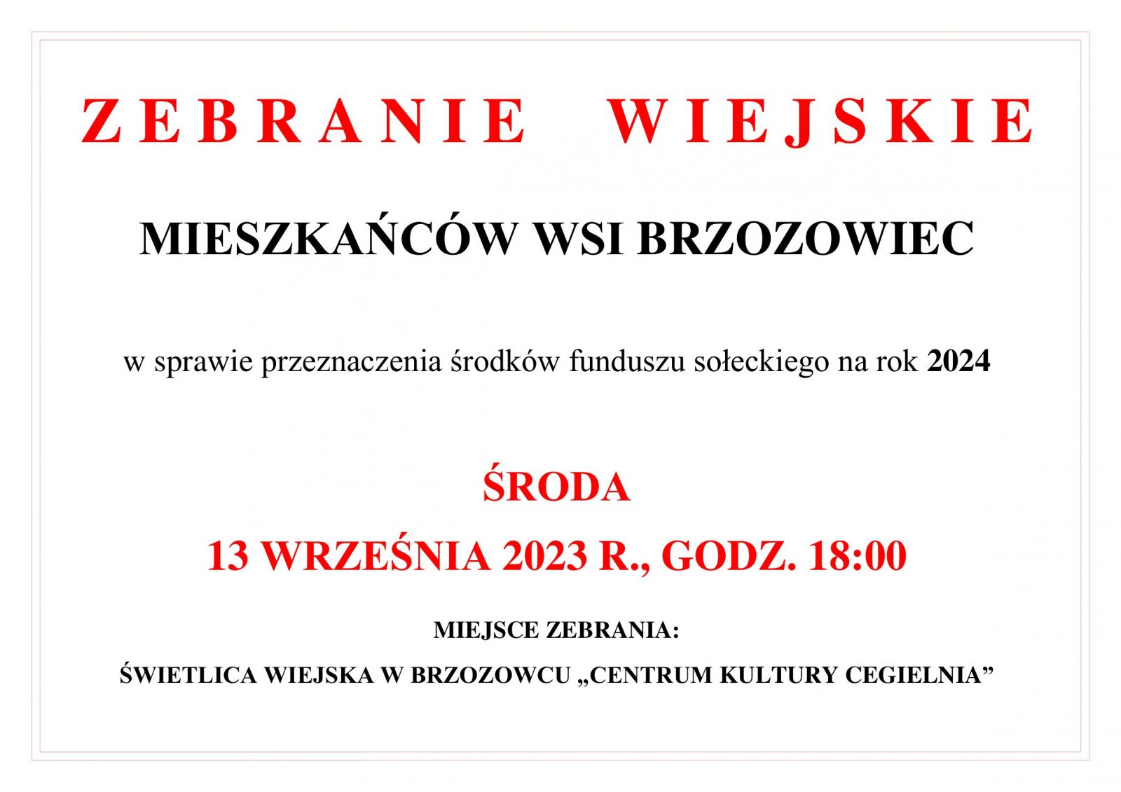 zebranie brzozowiec