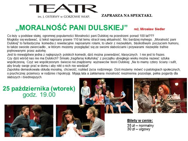 Oferta Teatru Osterwy październik