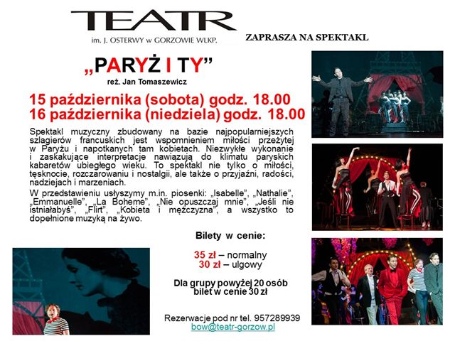 Oferta Teatru Osterwy październik