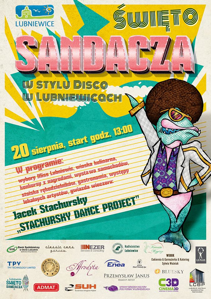 Plakat - Lubniewickie Święto Sandacza - 20 sierpnia 2016