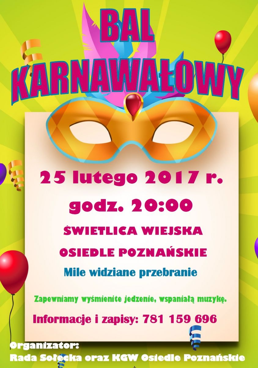 Bal Karnawałowy w Osiedlu Poznanskim