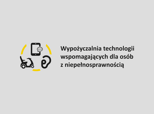 grafika wypożyczalnia technologii wspomagających dla osób niepełnosprawnych 